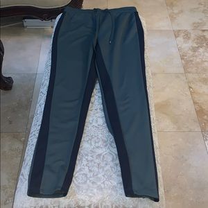 Army Green Sweats with a Black stripe